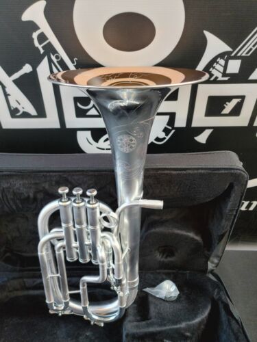 JP Solario 421 Satin Silver/Rose Front Bell Eb Alto Horn-Pro (8.75" Bell)