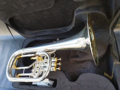 JP Solario 421 Gold & Silver Engraved Eb Alto Horn-Pro (8.75" Bell)