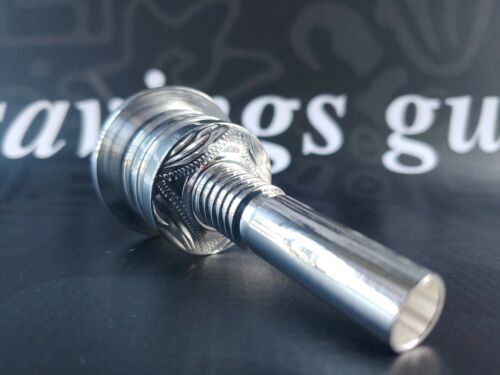 Culture Trombone Single cup Hand Engraved mouthpiece - #22 ( 23mm Cup diameter)