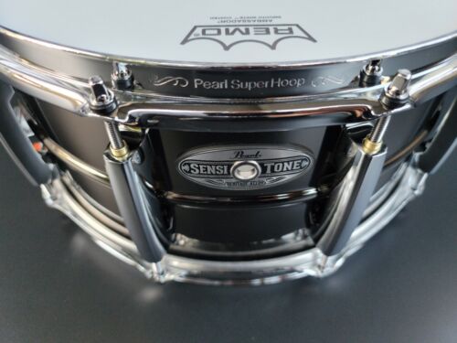 PEARL 14X5 SENSITONE HERITAGE BLACK NICKEL BRASS SNARE DRUM