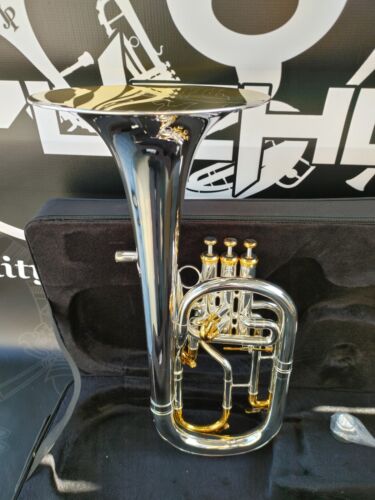 JP Solario 421 Gold & Silver Engraved Eb Alto Horn-Pro (8.75" Bell)
