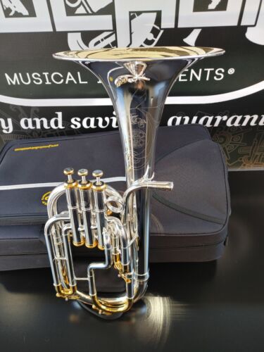 JP Solario 421 Gold & Silver Engraved Eb Alto Horn-Pro (8.75" Bell)