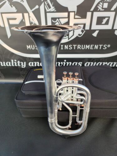 John Packer Solario 421 Satin Silver & Rose Eb Alto Horn-Pro (8.75" Bell)